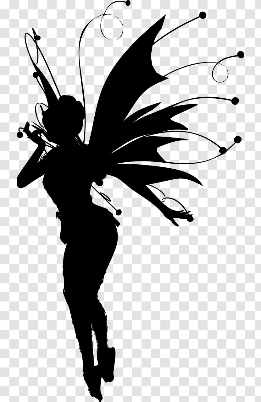 Fairy Silhouette Clip Art - Autocad Dxf Transparent PNG