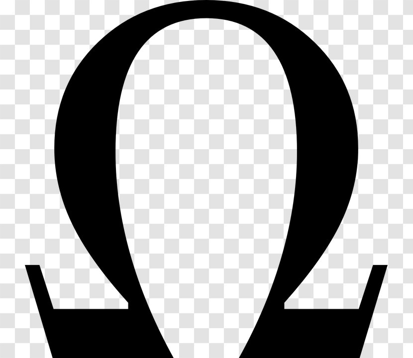 Omega Greek Alphabet Letterlike Symbols - Black - Symbol Transparent PNG