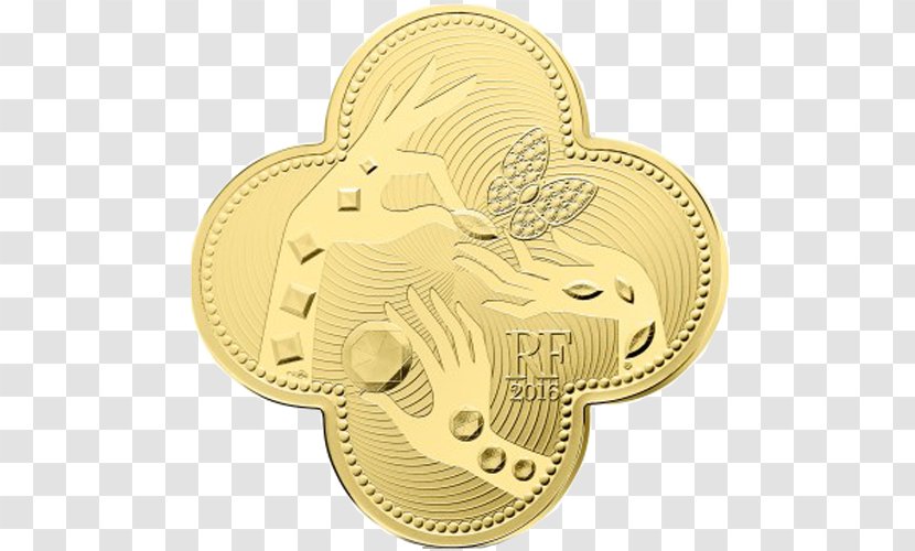 Commemorative Coin France Gold Proof Coinage - Material - Van Cleef Transparent PNG