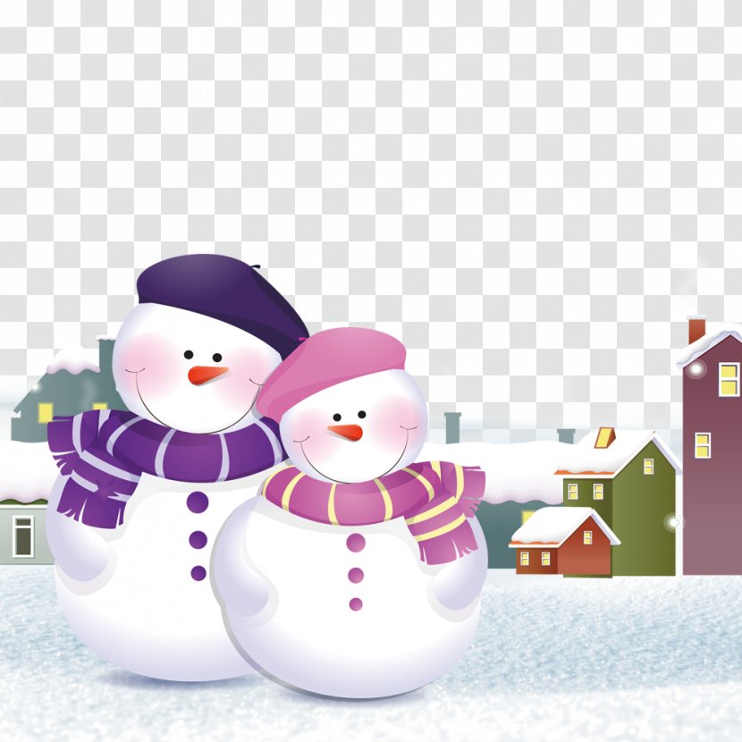 Snowman Template Wallpaper - Winter - Male And Female Transparent PNG
