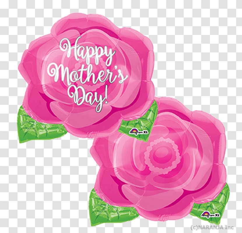 Garden Roses Mother's Day Balloon Pink - Flowering Plant Transparent PNG