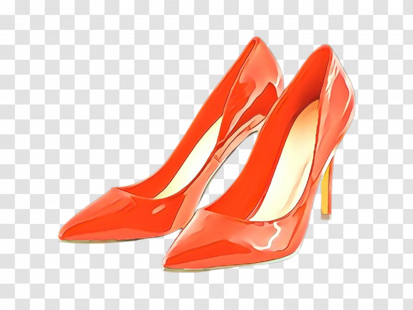 Orange - Yellow - Basic Pump Court Shoe Transparent PNG