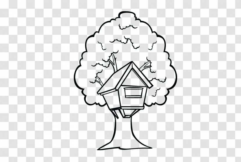 Tree House Black And White Clip Art - Frame Transparent PNG