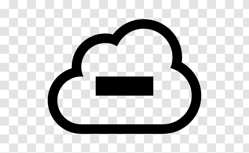 Cloud Computing Storage Symbol SD-WAN - Black And White - Minus Transparent PNG