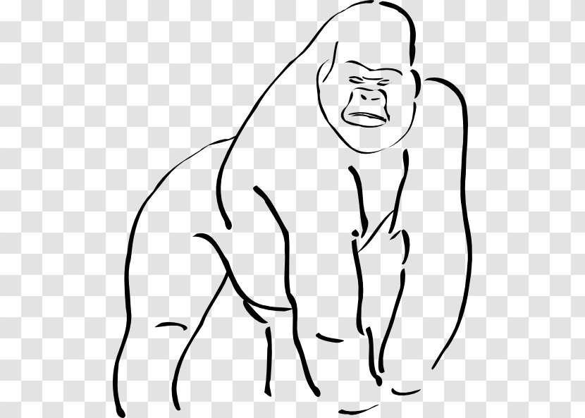 Gorilla Ape Cartoon Drawing Clip Art - Tree Transparent PNG