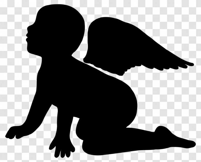 Drawing Cherub Silhouette - Hand Transparent PNG