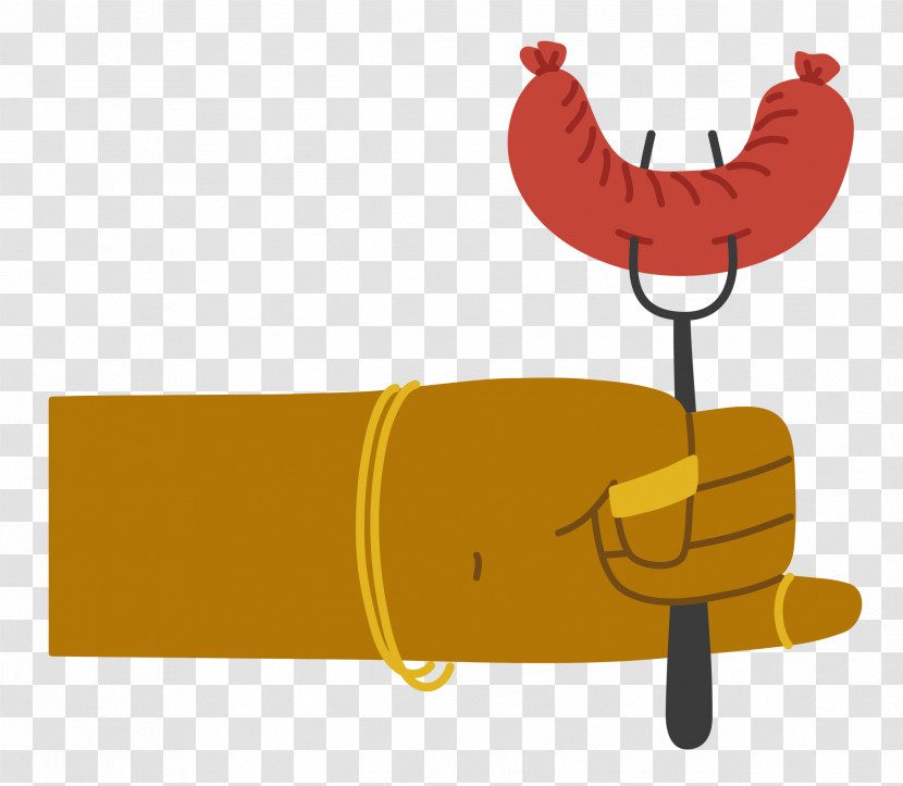 Hand Holding Bbq Hand Barbecue Transparent PNG