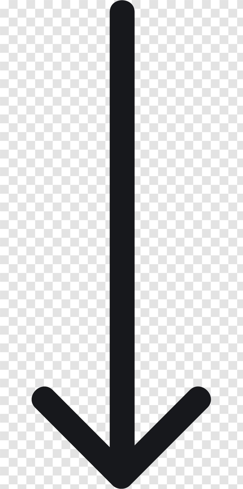 Black And White Pattern - Down Arrow Transparent PNG