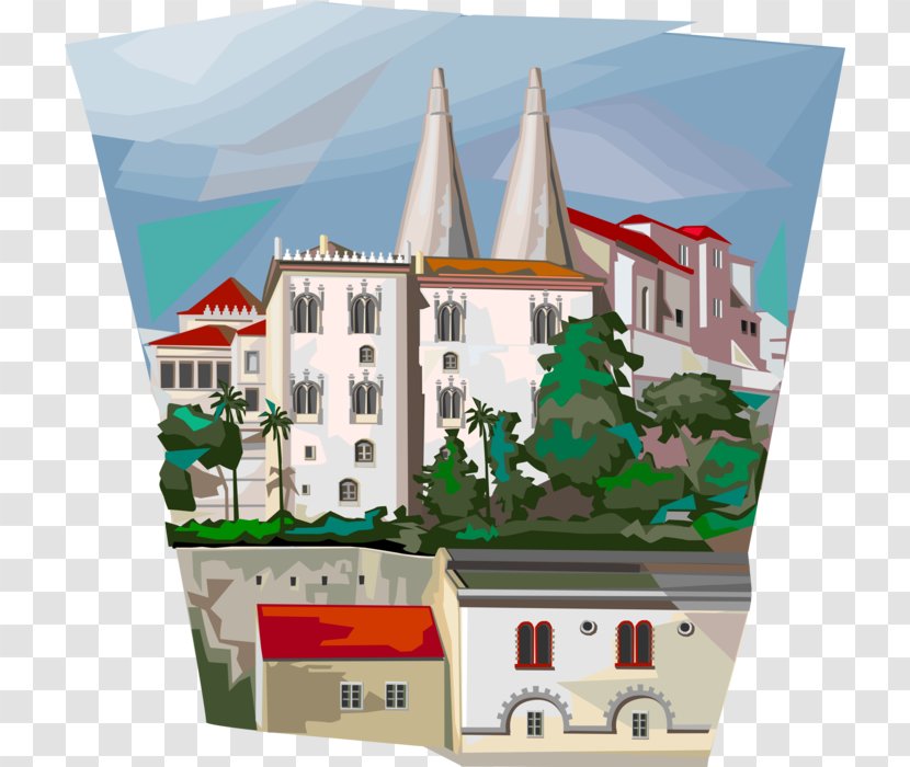 Building Cartoon - Steeple City Transparent PNG
