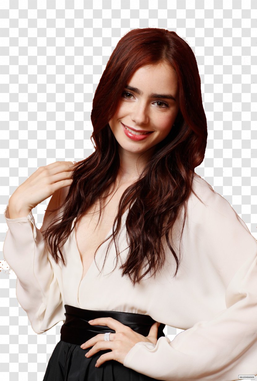 Lily Collins Love, Rosie Film Photo Shoot - Heart Transparent PNG