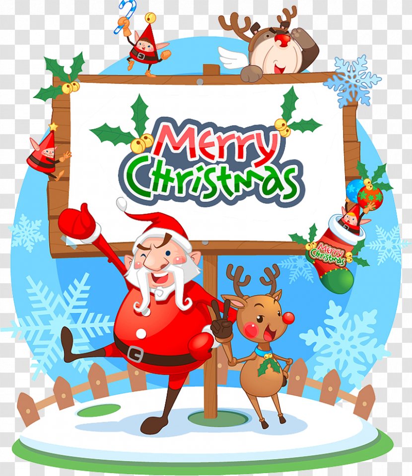 Merry Christmas Poster Design - Artwork - Area Transparent PNG