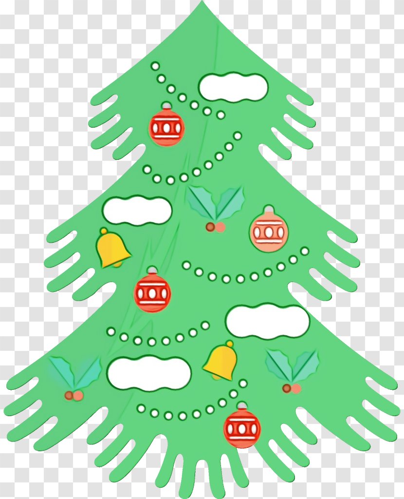Christmas Tree - Wet Ink - Holiday Ornament Eve Transparent PNG