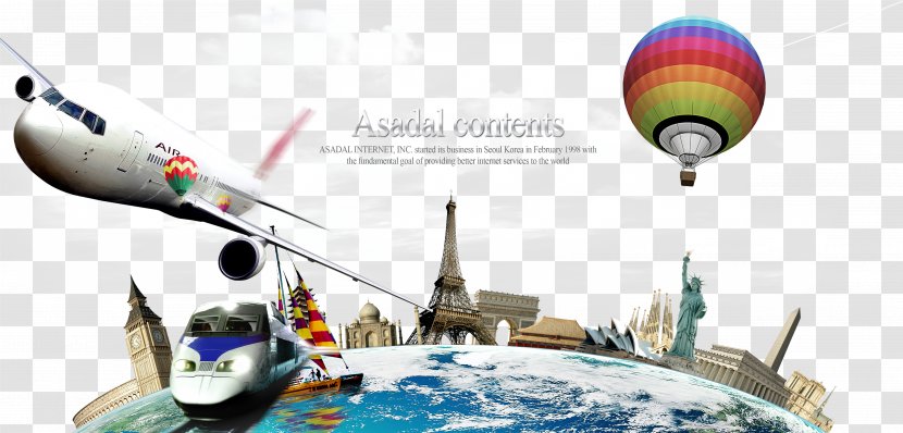 Travel Advertising Service - Around The World Posters PSD Transparent PNG