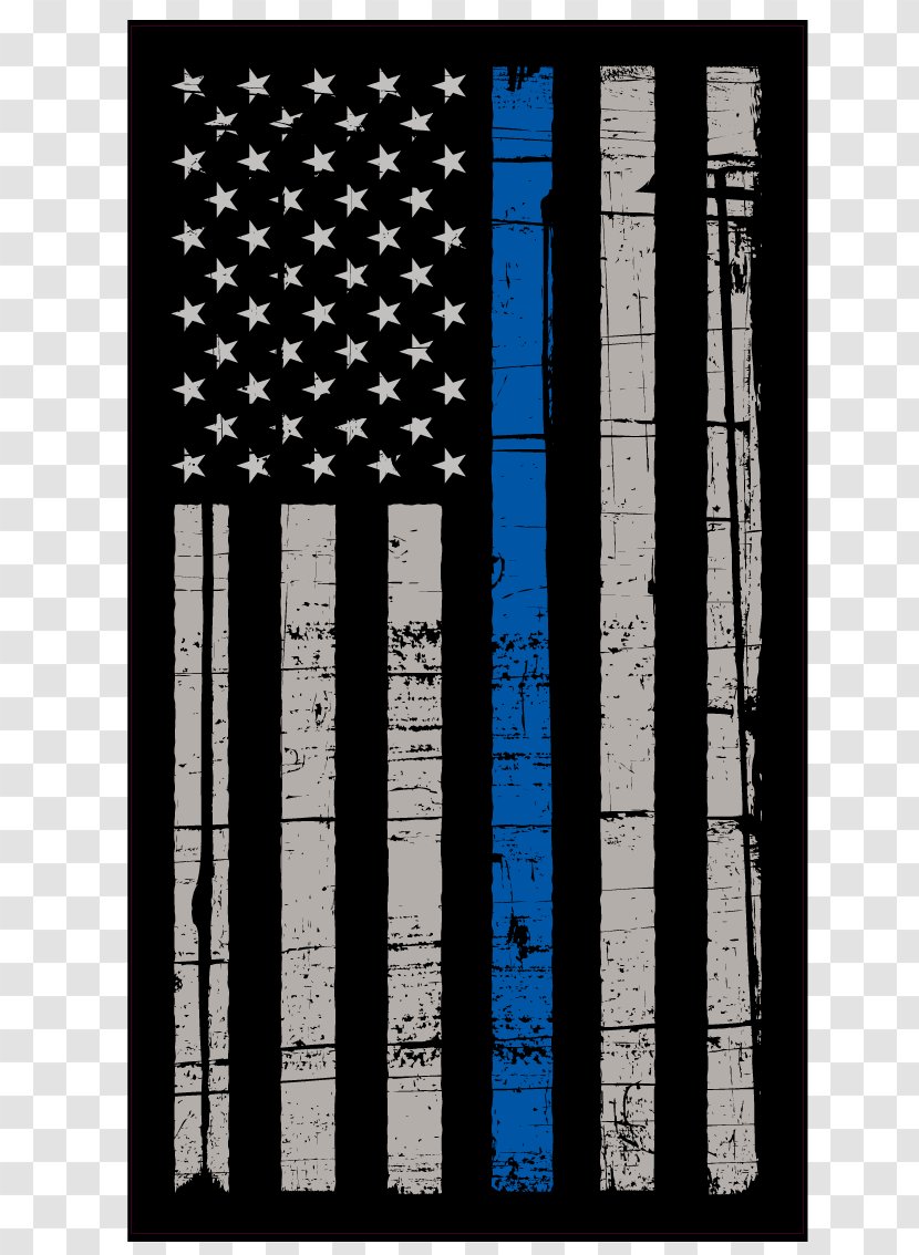 Flag Of The United States Police Thin Blue Line Peace Officers Memorial Day - Structure Transparent PNG