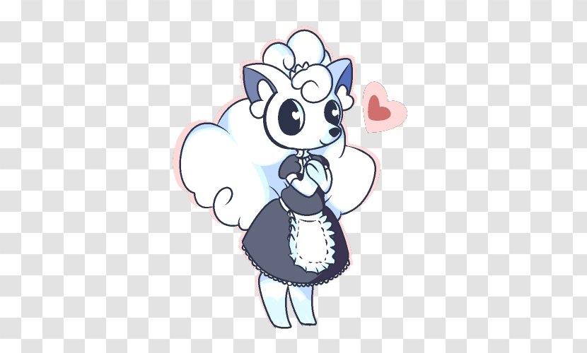 Alola Vulpix Ninetales Maid Artist - Heart - Rabbit Doll Transparent PNG