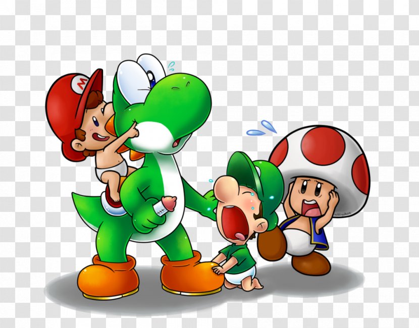 Super Mario Bros. & Yoshi Luigi - Party Transparent PNG