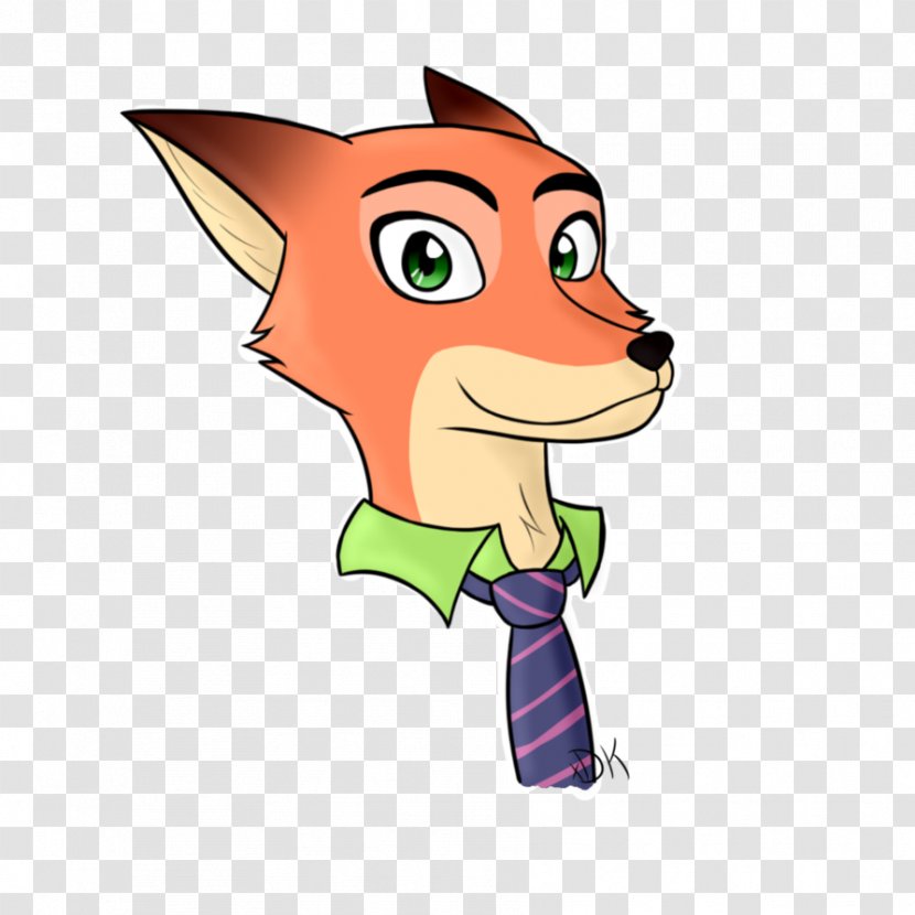 Red Fox Nose Character Clip Art - Cartoon - Nick Wilde Transparent PNG