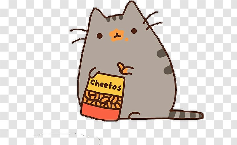 Cat Pusheen Kitten Drawing Cheese Puffs - Eating - Cheeto Graphic Transparent PNG