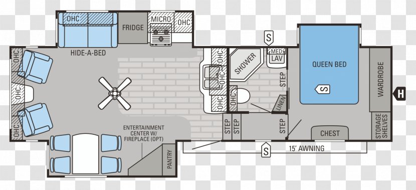 Campervans Caravan Jayco, Inc. Motorhome - Floor Plan - Floorplan Transparent PNG