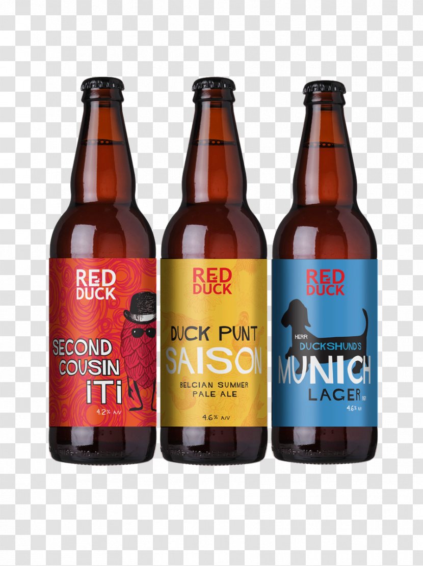 Ale Red Duck Beer Bottle Big Helga Transparent PNG