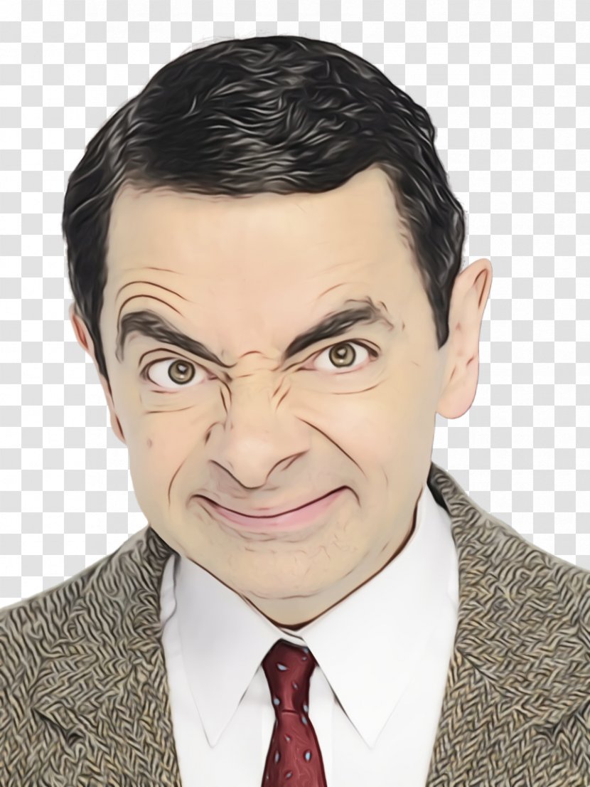 Rowan Atkinson Mr. Bean Moustache Portrait Face Transparent PNG