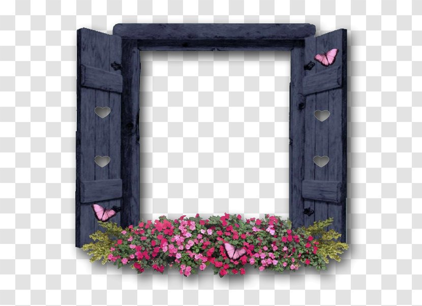 Window Picture Frames Purple Flower Rectangle Transparent PNG