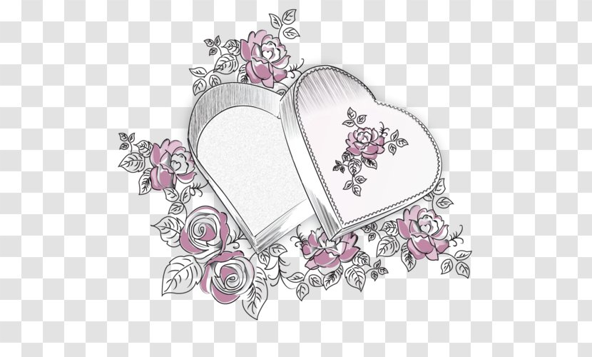 Floral Design Valentine's Day - Heart - Wedding Box Transparent PNG
