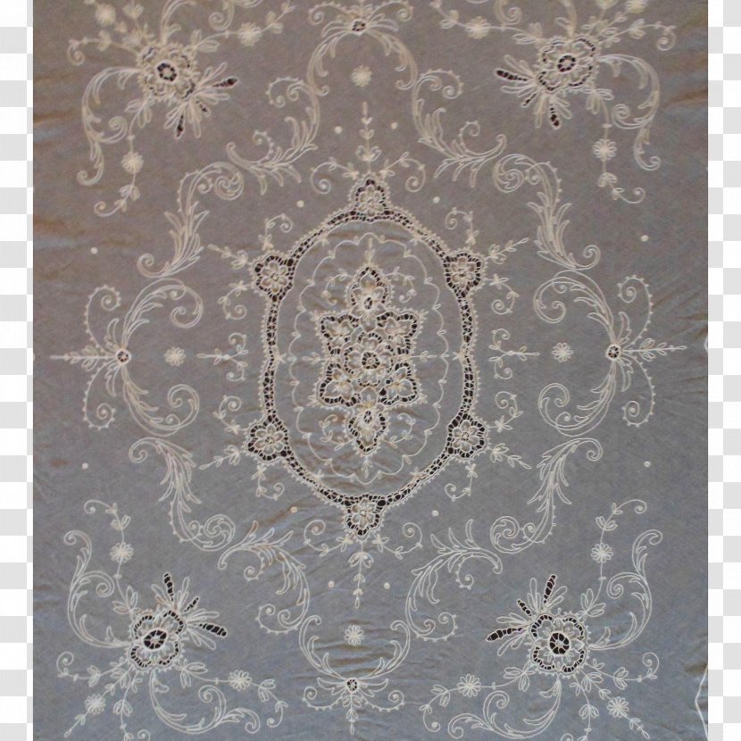 Visual Arts Pattern Desktop Wallpaper - Embroidered Off White Roses Transparent PNG
