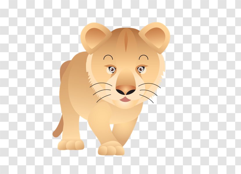 Whiskers Big Cat Puma Animated Cartoon - Leones Transparent PNG