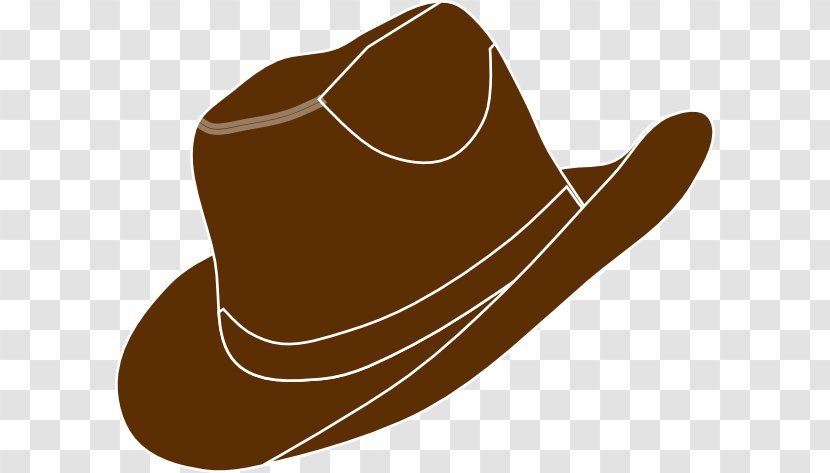 Brown Cowboy Hat Clip Art - Public Domain - Drawing Transparent PNG