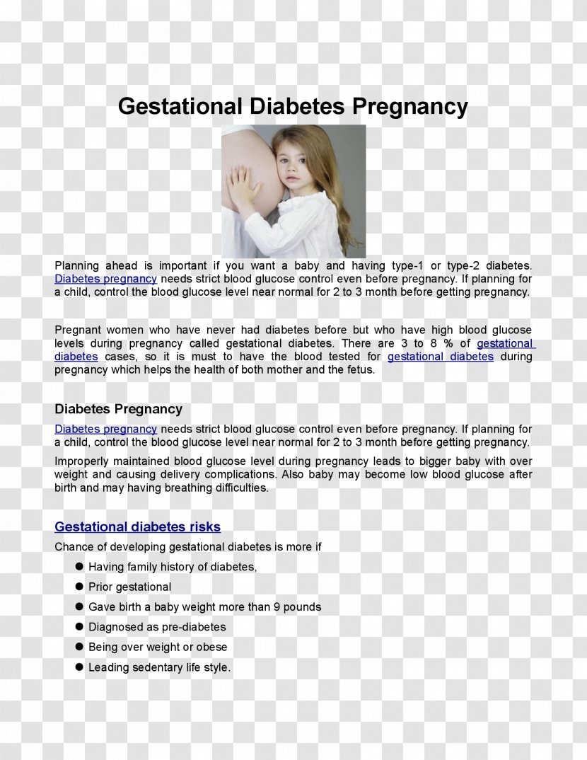 Document Joint Mother Font - Media - Gestational Diabetes Transparent PNG