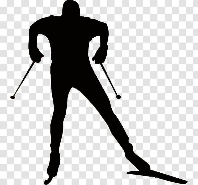 Ski Poles Cross-country Skiing Silhouette - Skier - Cross Transparent PNG