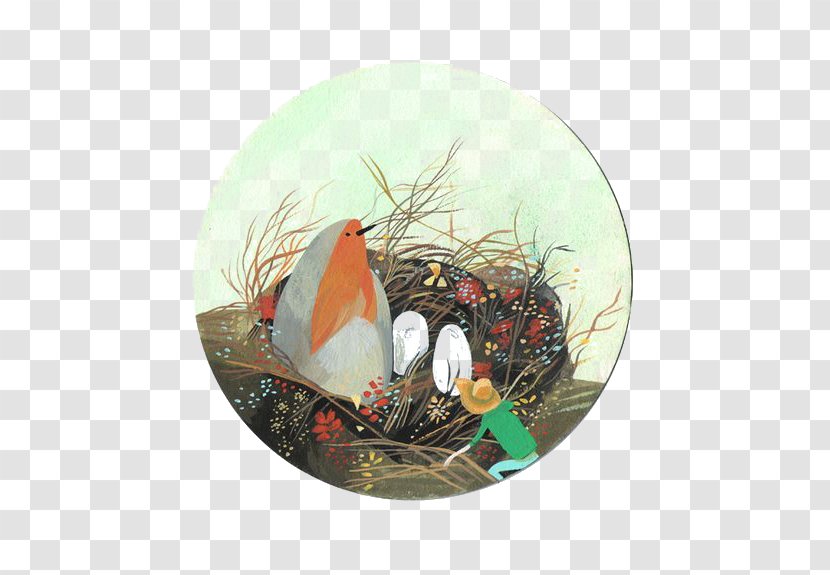 Bird Cartoon Illustration - Nest Transparent PNG