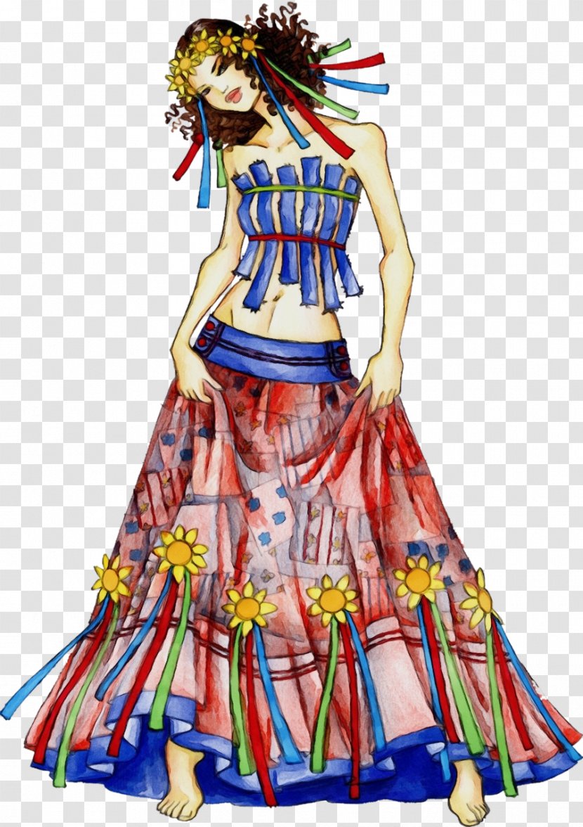 Watercolor Drawing - Clothing - Style Dancer Transparent PNG