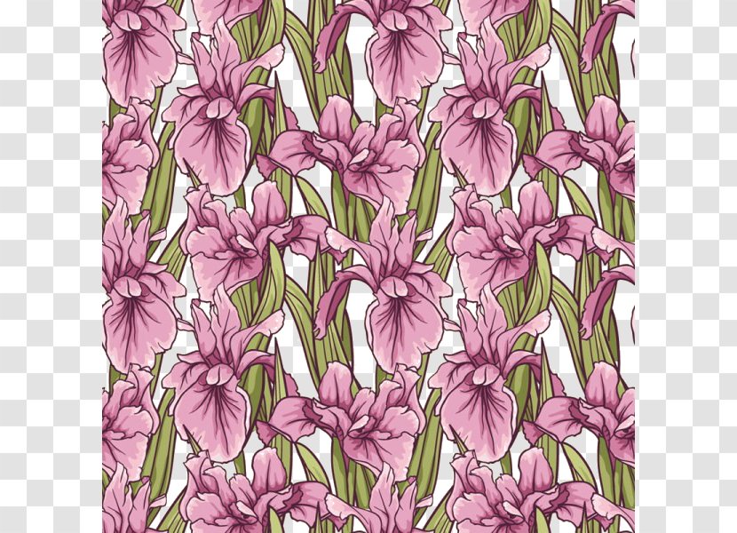 Drawing Flower Tulip Pattern - Purple - Hand-painted Tulips Transparent PNG