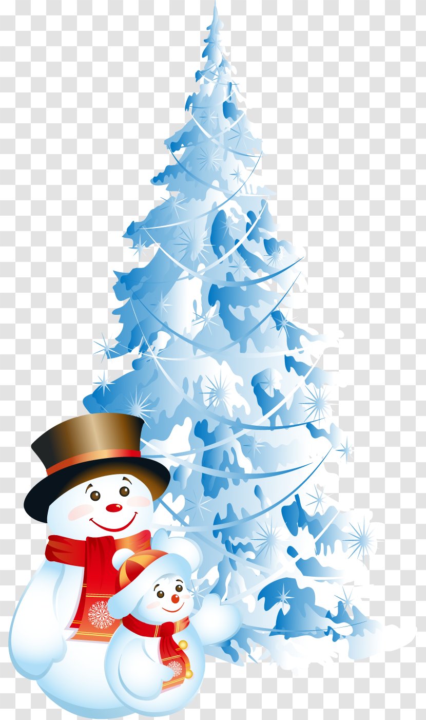 Santa Claus Christmas Cartoon Snowman - Ornament - Vector Tree And Transparent PNG