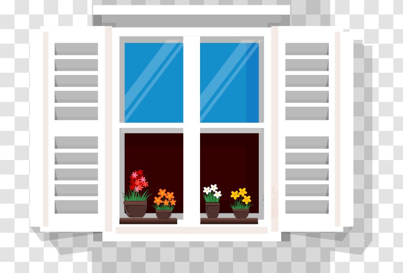 Window Euclidean Vector Drawing Illustration - Statics - Simple Windows Disk Flowers Pattern Transparent PNG