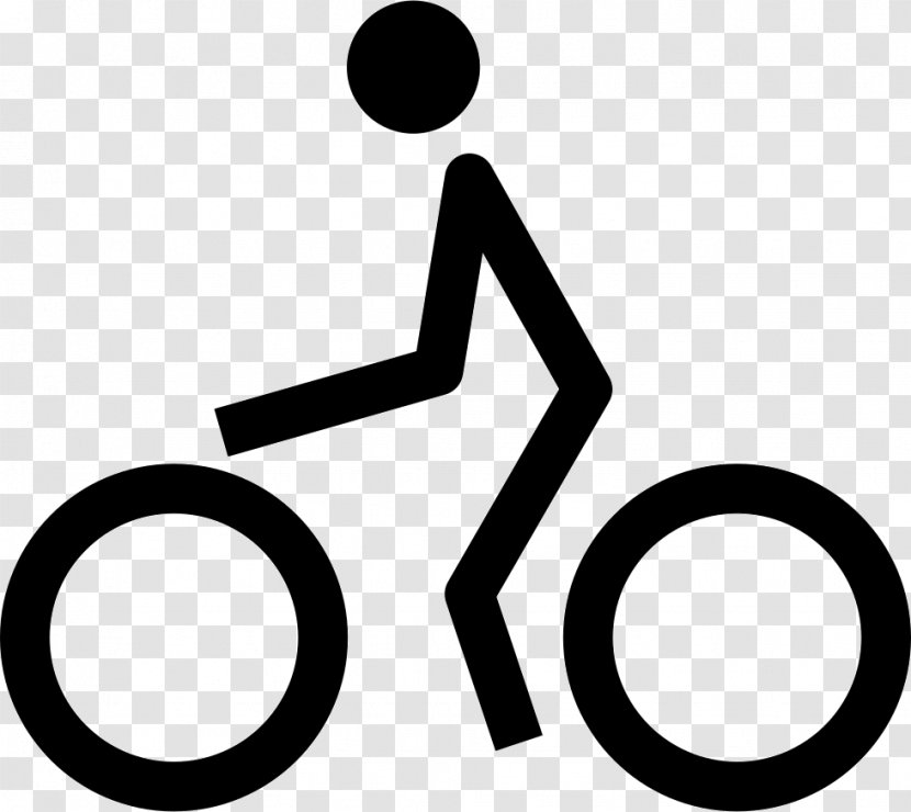 Cycling - Symbol - Black And White Transparent PNG