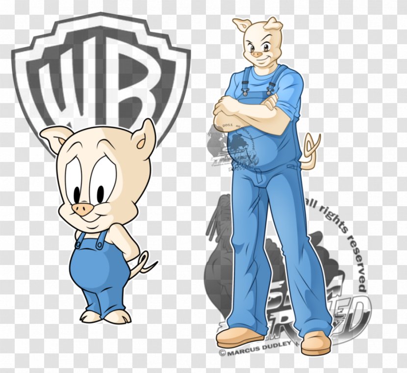 Hamton J. Pig Plucky Duck Porky Character - Cartoon Transparent PNG