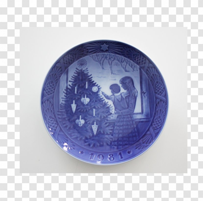 Plate Blue And White Pottery Ceramic Platter Royal Copenhagen - Tableware Transparent PNG