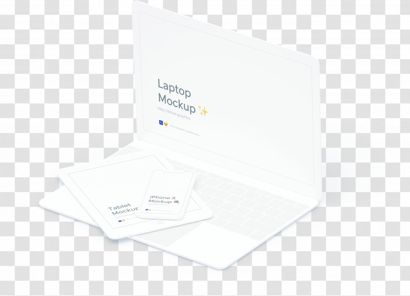 Paper Brand - Material - Laptop Mockup Transparent PNG