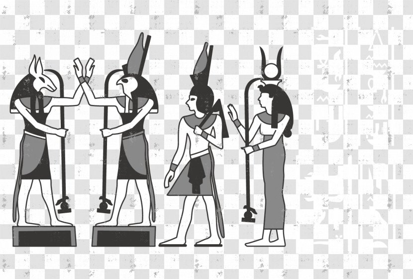 Ancient Egypt Pharaoh Symbol - Watercolor - Vector Egyptian Guardian Transparent PNG
