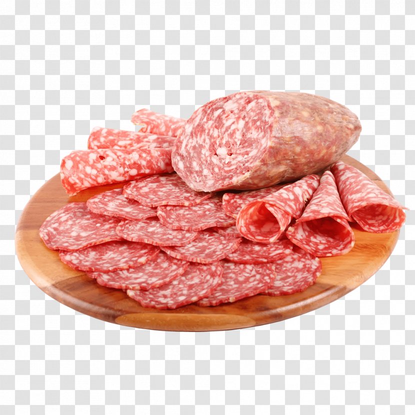 Sausage Genoa Salami Ham Pizza - Salting - A Cut Slice Transparent PNG