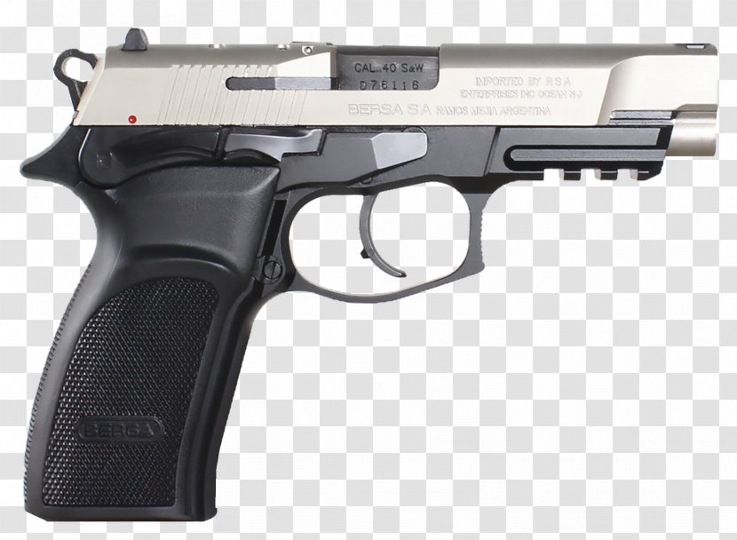 Bersa Thunder 9 9×19mm Parabellum Pistol .40 S&W - Firearm - Handgun Transparent PNG