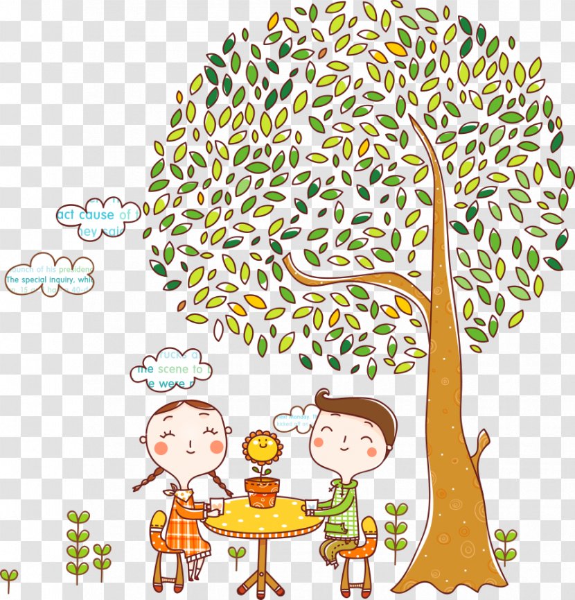 Tree Illustration - Frame - Vector Child Transparent PNG