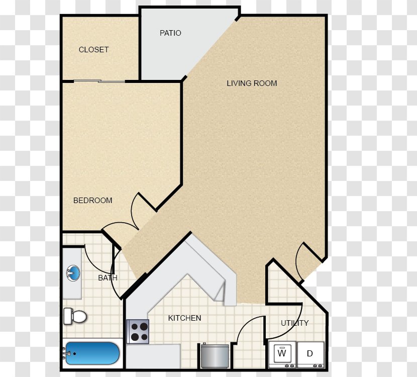 Floor Plan Noble Park Las Vegas Apartment House - Text Transparent PNG