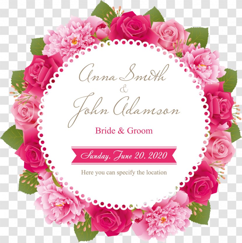 Fine Roses Invitation Letter - Marriage - Greeting Transparent PNG