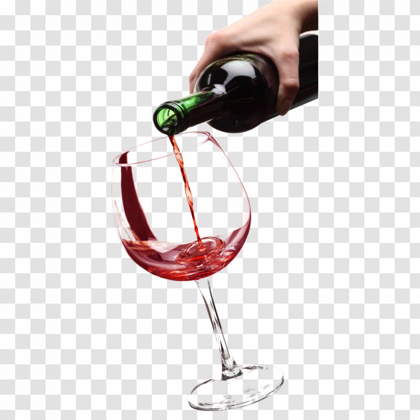 Red Wine Sparkling Brandy Champagne - Pour Transparent PNG