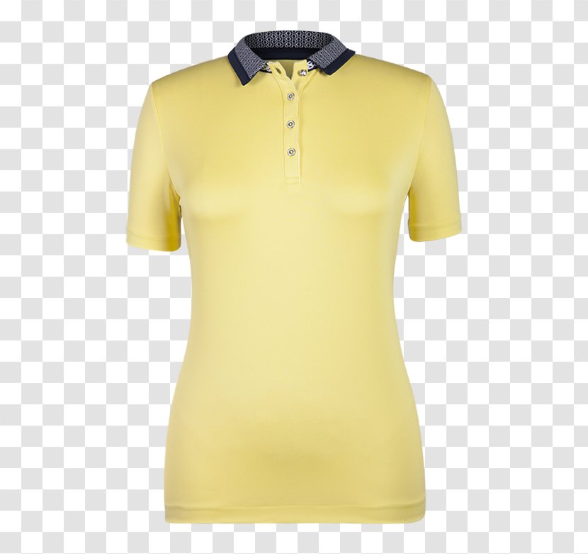 Polo Shirt Tennis Collar Neck Sleeve - Yellow Transparent PNG