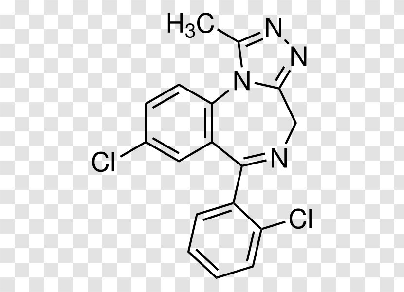 Etizolam Alprazolam Benzodiazepine Molecule Drug - Chemical Compound - Kalma Transparent PNG